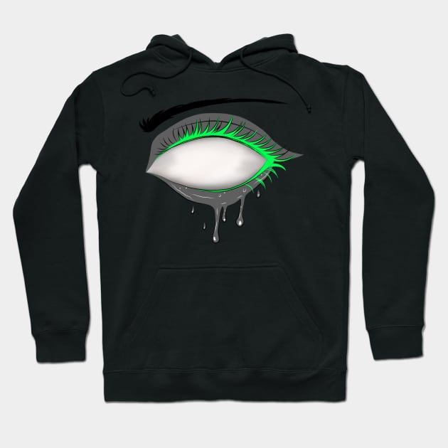 Neon Psychedelic Slime Eye Hoodie by RavenRarities